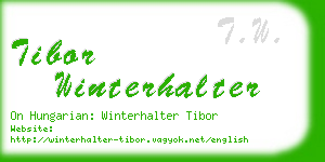 tibor winterhalter business card